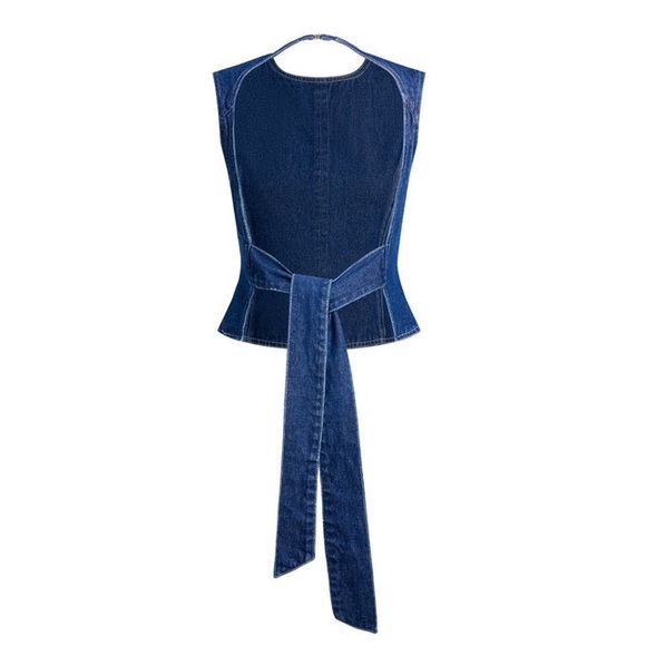 Lioness COUNTRYSIDE TOP | BLUE DENIM C27 - Picture 4 of 6